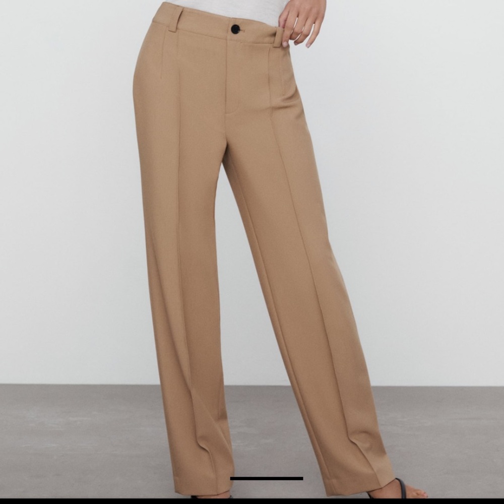 ZARA Taupe Brown Trouser Pants
